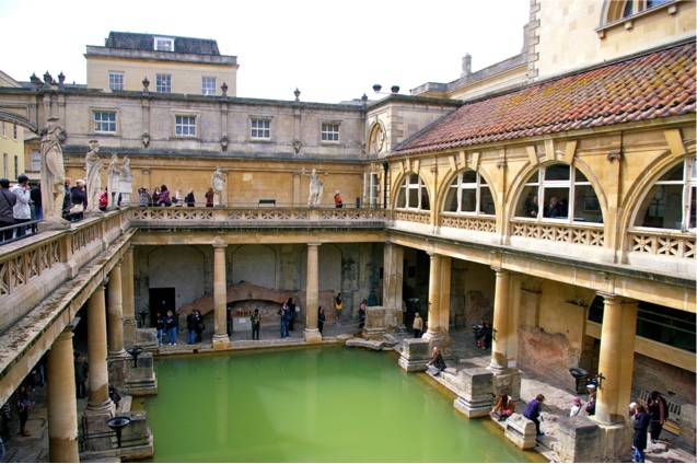 Roman Baths main Pool in Bath UK 